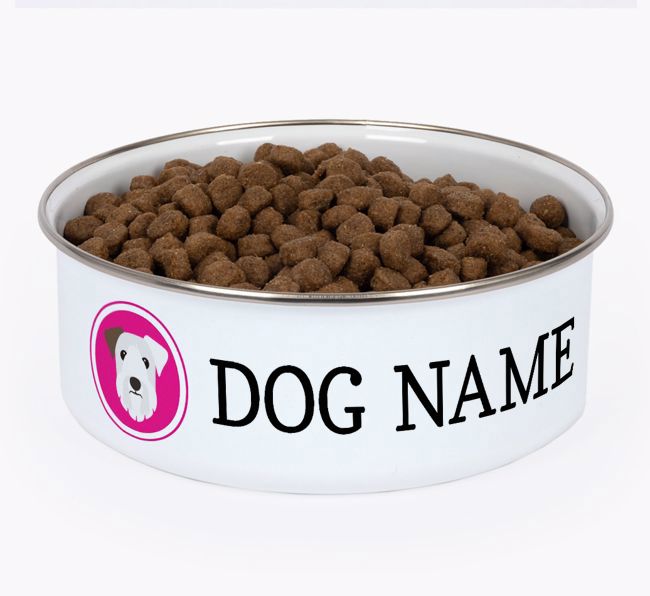 Name and Icon: Personalised {breedFullName} Enamel Dog Bowl